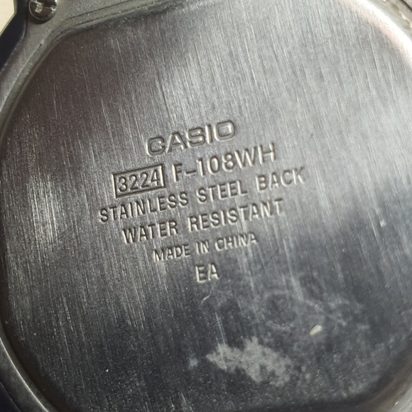 10/$20 Casio F-108WH Blue/Yellow Digital Alarm Chrono Men's Watch - Picture 4 of 4